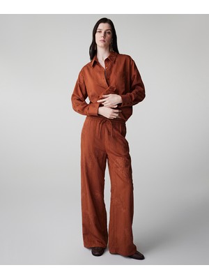 İpekyol Çiçek nakışlı pantolon IS1260003153048