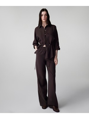 İpekyol Elastik bel wide leg fit pantolon IS1260003156074