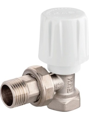 KAS Köşe Rakorlu Radyatör Vana 1/2 Köşe Rakorlu Radyatör Vana