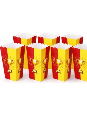 Patladı Gitti Sarı Kırmızı Ödül Kupası Temalı Patlamış Mısır Kutusu 8’li