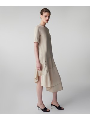 İpekyol Kumaş mix asimetrik elbise IS1260002233176