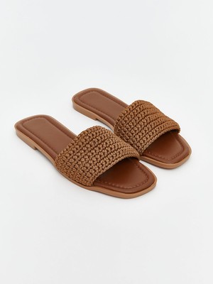 Lc Waikiki Yeni Sezon Örgü Detaylı Kadın Terlik