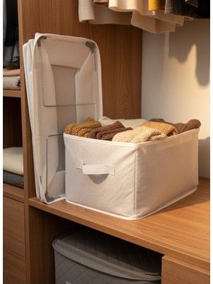 1 Adet Tela Çelik Dolap Içi Düzenleyici 45X25X20 Raf Düzenleyici Saklama Katlanabilir Kıyafet Organizeri