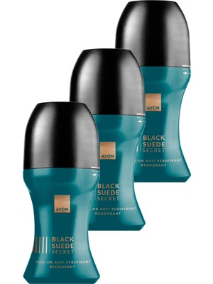 Avon Black Suede Secret Erkek Rollon 50 Ml. Üçlü Set