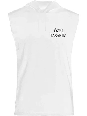 Veralya Tişört Tasarla Kapüşonlu Sıfır Kol Tişört