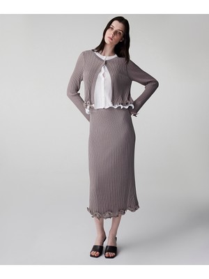 İpekyol Volanlı Triko Etek IS1260004072014