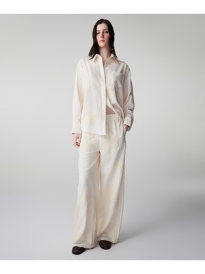 İpekyol Çiçek nakışlı pantolon IS1260003153018