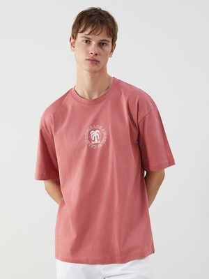 Lc Waikiki Yeni Sezon Bisiklet Yaka Baskılı Penye Erkek Tişört