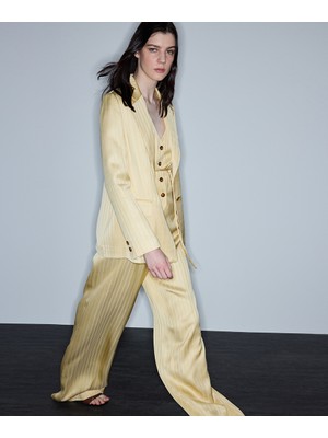 İpekyol Çizgi Jakarlı Wide Leg Pantolon IS1260003097984