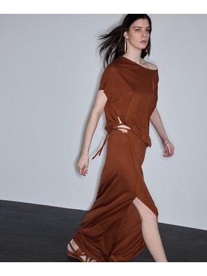 İpekyol Kontrast Biyeli Maksi Etek IS1260004084048