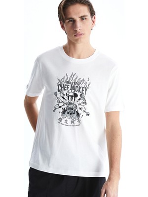 Lc Waikiki Yeni Sezon Bisiklet Yaka Mickey Mouse Baskılı Penye Erkek Tişört