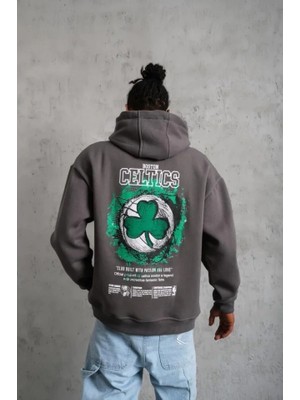 Veralya Erkek Baskılı Kapüşonlu ve Kordon Ipli Sweat