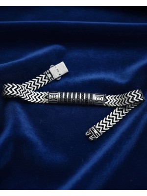 Silverpoint Oksitli Zincirli Erkek Bileklik