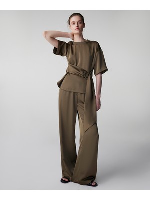 İpekyol Wide leg saten görünümlü pantolon IS1260003147022