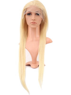 Zemira Gerçek Front Lace Düz Platin Tül Peruk / 75/80CM