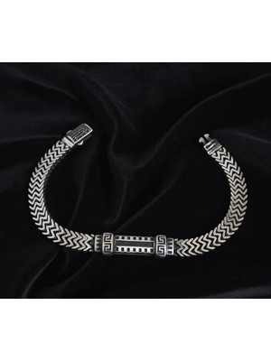 Silverpoint Oksitli Gümüş Erkek Bileklik