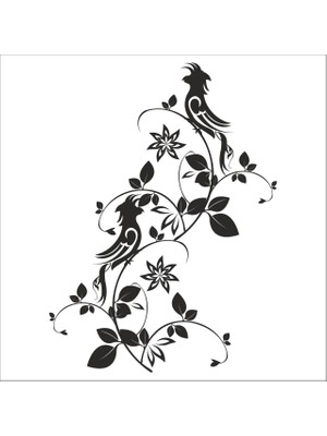 Technopa AĞAÇ VE GÜL RESİMLERİ FOLYO STİCKER - 80cm Uzunluk