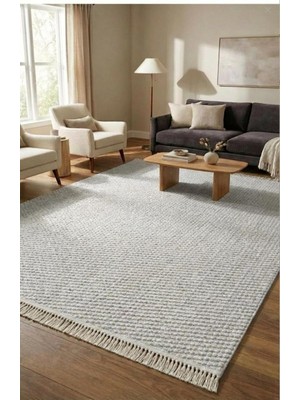 Saraz Halı Dizayn 1063 Gri Kaymaz Taban Koridor Halısı Kesme Yolluk Mutfak Halısı Modern Salon Halısı