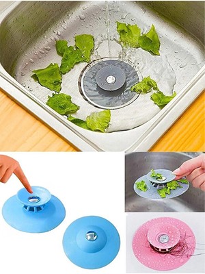 Lirazon Silikon Ufo Lavabo Evye Tıkacı Bas Aç Pratik Tıpa Süzgeç Koku ve Tıkanma Önleyici