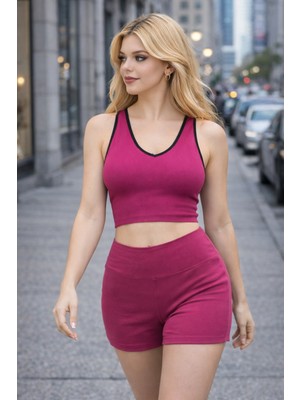 Doremi Seamless Fitilli V Yaka Esnek Askılı Spor Sütyen