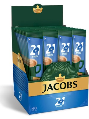 Jacobs 2si1 Arada Karışım Kahve 10,5 gr * 40 Adet Türkiye Menşeli Eşsiz Lezzet Deneyimi
