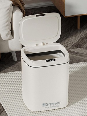 Greentech Sensörlü Şarjlı 12 Litre Çöp Kovası (Şarj Edilebilir Lityum Pilli) / GT-SC11_BEYAZ