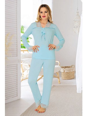 Sistina Storozde Mavi Penye Pijama Takımı - 1631 - Beden L
