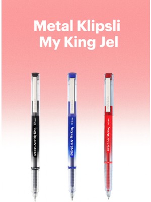 KarmaOfis Metal Klipsli My King Jel 3 Renk