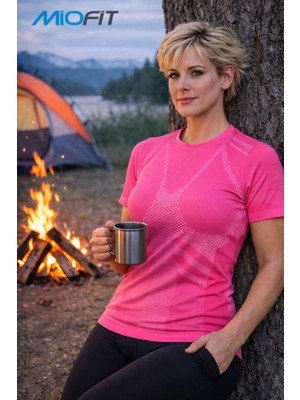 Miofit Kadın Energy Exercise Fit Kısa Kollu Dikişsiz Spor Tişört