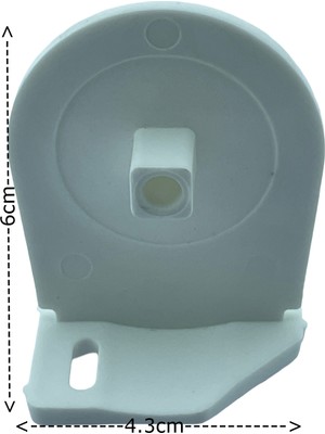 MorPerde Stor Perde Geniş Kasa Kare Pimli Orta Birleştirme Beyaz Plastik Ayak