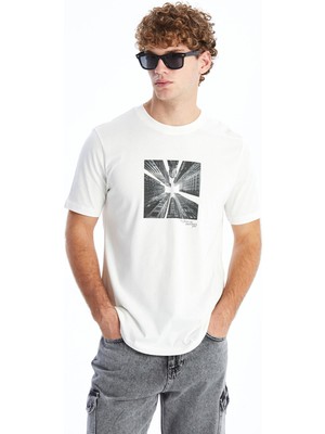 Lc Waikiki Yeni Sezon Bisiklet Yaka Kısa Kollu Baskılı Penye Erkek Tişört