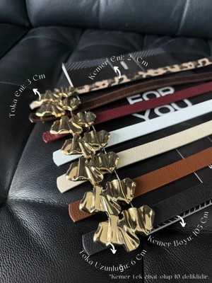 Fiori Tasarım Tokalı Kadın Kemeri, Ceket Kemeri, Gömlek Kemeri, Elbise Kemeri