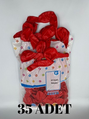 Güzelyüz Avm 35 Adet Kırmızı Balon 13'' Inç 33CM Dekorasyon Balonu Tek Renk Kırmızı Iç ve Dış Mekan Parti Balonu