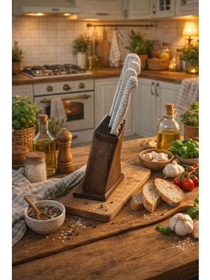 Seymen Bıçakçılık Sürmene Hakiki El Dövmesi 4’lü Bıçak Seti – Ahşap Saklama Kütüklü – Ömür Boyu Garantili