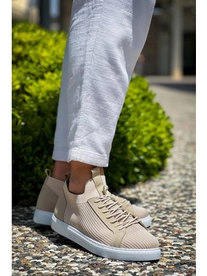 Zengezur Mall Storozde KB-112   Kuback Bej Triko Bağcıklı  Günlük Erkek  Ayakkabı (Numara: 44)