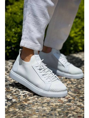 Zengezur Mall Storozde KB-112   Kuback Beyaz Triko Bağcıklı  Günlük Erkek  Ayakkabı (Numara: 42)
