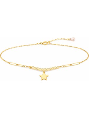Hakan Mücevherat Yıldız Minimal 14 Ayar Altın Bileklik