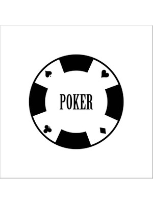 Technopa POKER KAĞIDI FOLYO STİCKER - 20cm uzunluk