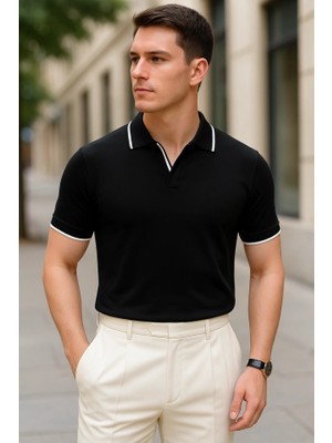 Veralya Erkek Uzun Kollu Yakalı Triko Tişört