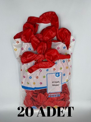 Güzelyüz Avm 20 Adet Kırmızı Balon 13'' Inç 33CM Dekorasyon Balonu Tek Renk Kırmızı Iç ve Dış Mekan Parti Balonu