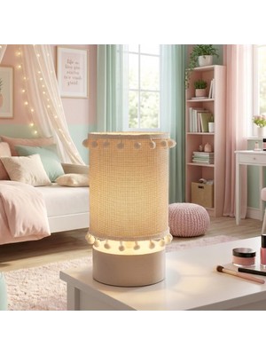 Oria Tasarım Kumaş Başlıklı Masa Lambası