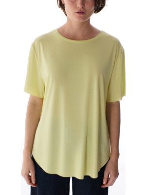 Penti Lime Yeşili Bisiklet Yaka Oversize Modal T-Shirt