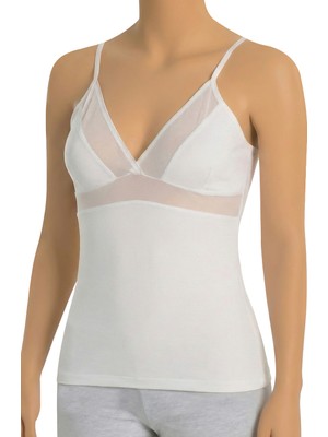 Öts Kadın Atlet Tüllü Ip Askılı (%96 Pamuk - %4 Elastan)