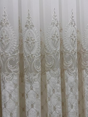 Nivemes Home Nivemeshome Nova Gold Detaylı  1/2,5  Pileli Tül Perde Apm