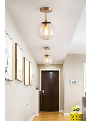 Ronisu Aydınlatma Axon Tekli Camlı Plafonyer - Modern Tekli Camlı Plofonyer