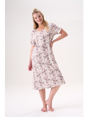 Etoile Bambu Kısa Kol Diz Altı Yazlık Kadın Elbise 26214