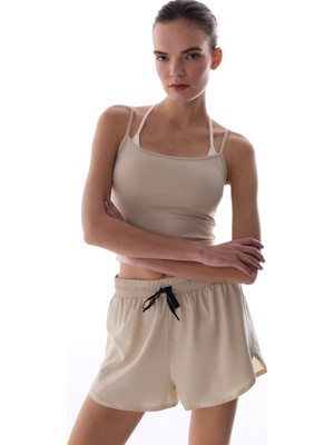 Penti Bej Layered Active Üst