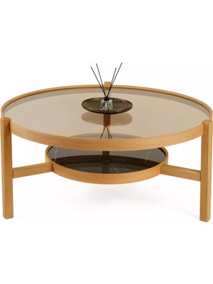 Levent Mobilya ve Aksesuar Bloom Orta Sehpa Camlı Çap 100CM