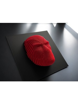 Midori Works 3D Parametrik Deadpool Tablo - Kırmızı Maske Duvar Dekoru & Gamer Odası Süsü