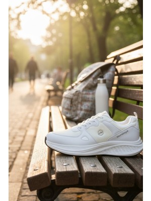 Enoch Erkek Yüksek Tabanlı Deri ve Tekstil Karışımlı Büyük Numara Spor Ayakkabı (45-50)